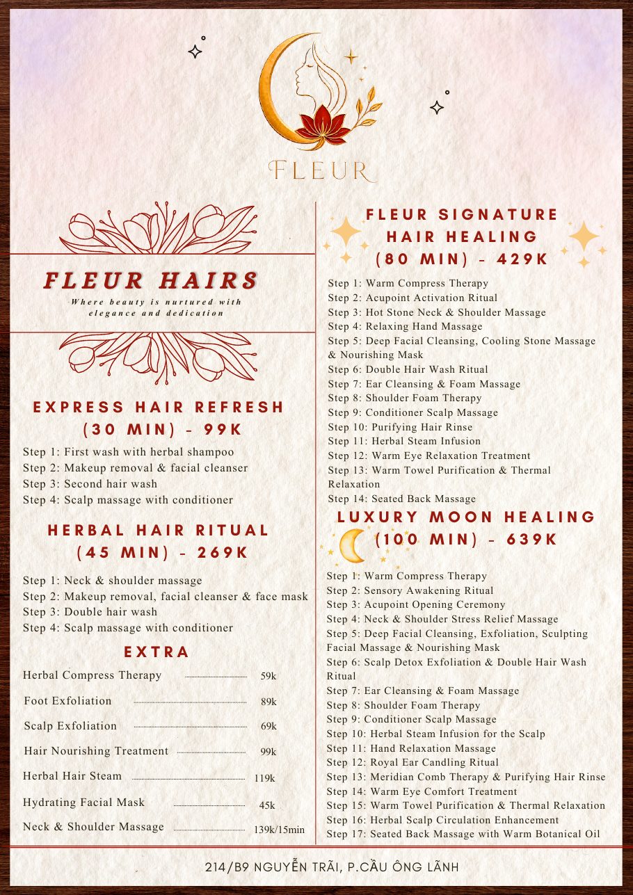 FLEUR HAIRS — Hair spa rituals