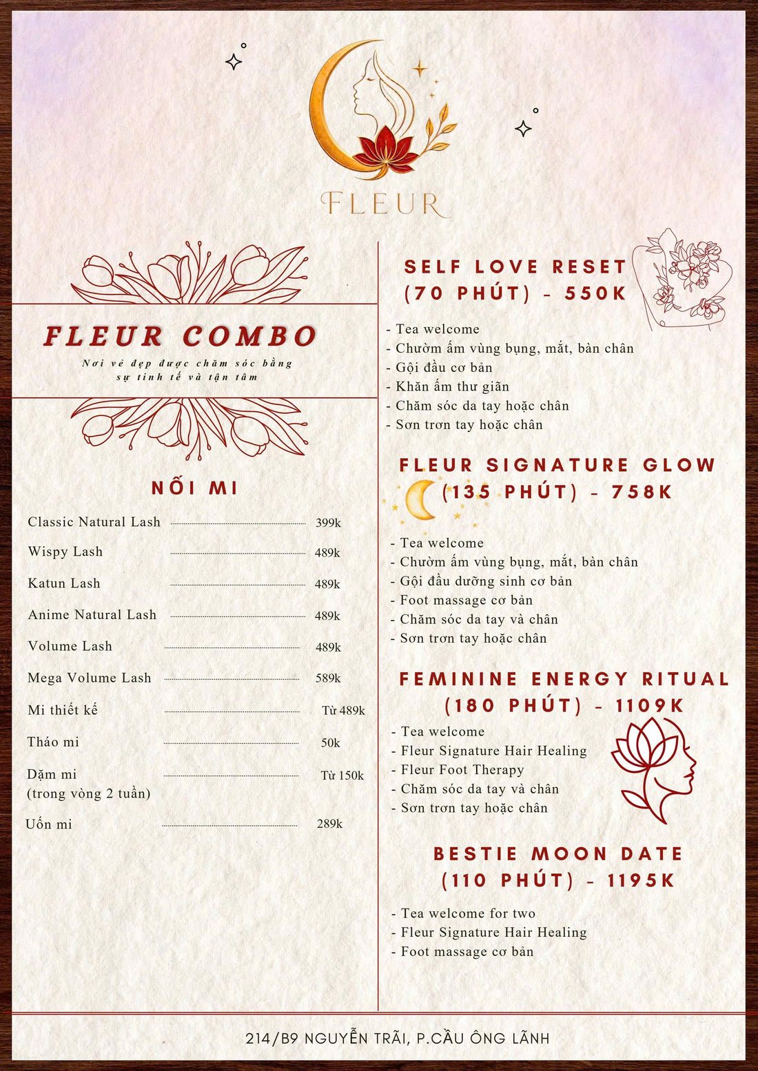 FLEUR COMBO — Nối mi & các gói trải nghiệm